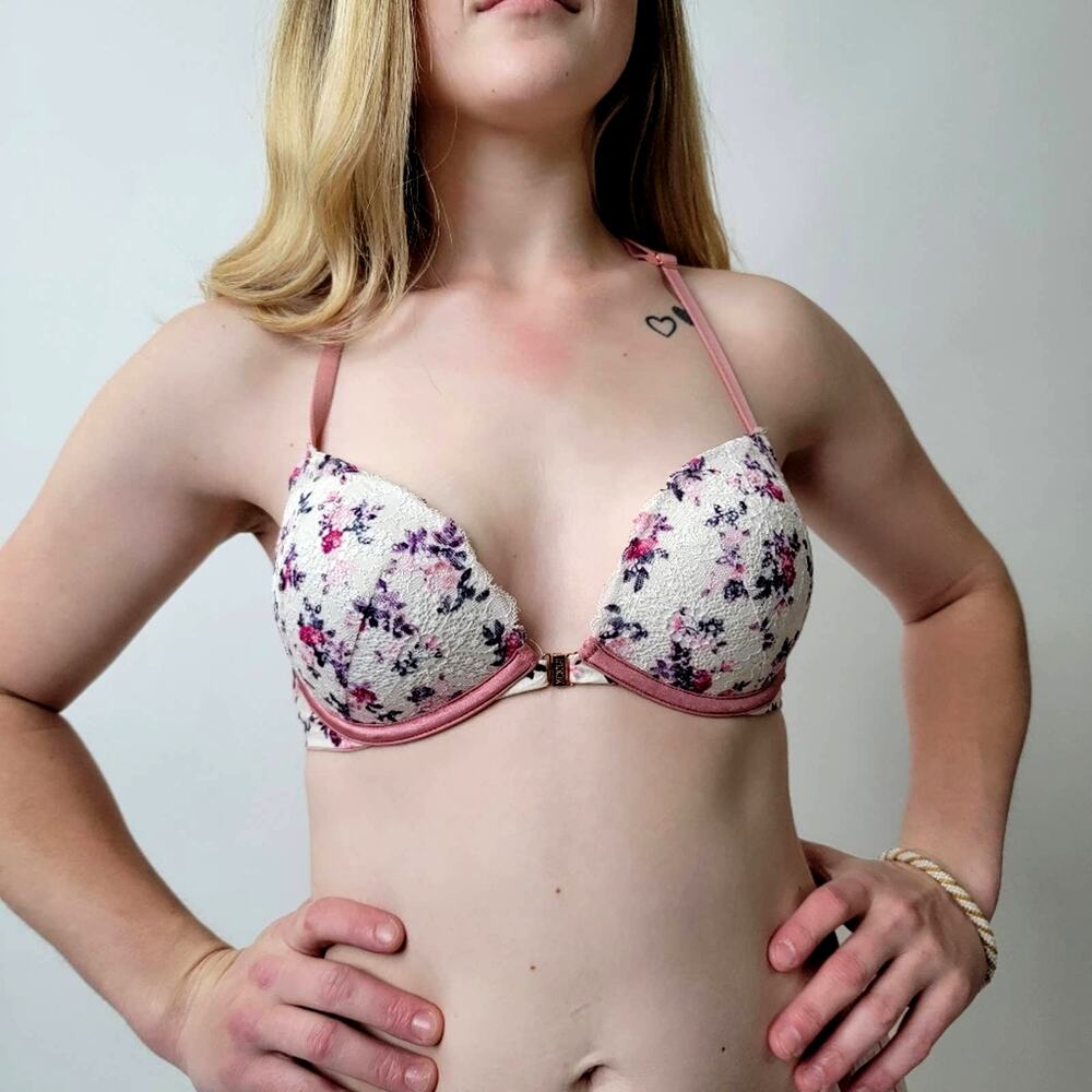 Victoria's Secret Lace Floral Push Up Bra - 34C - Picture 4 of 7